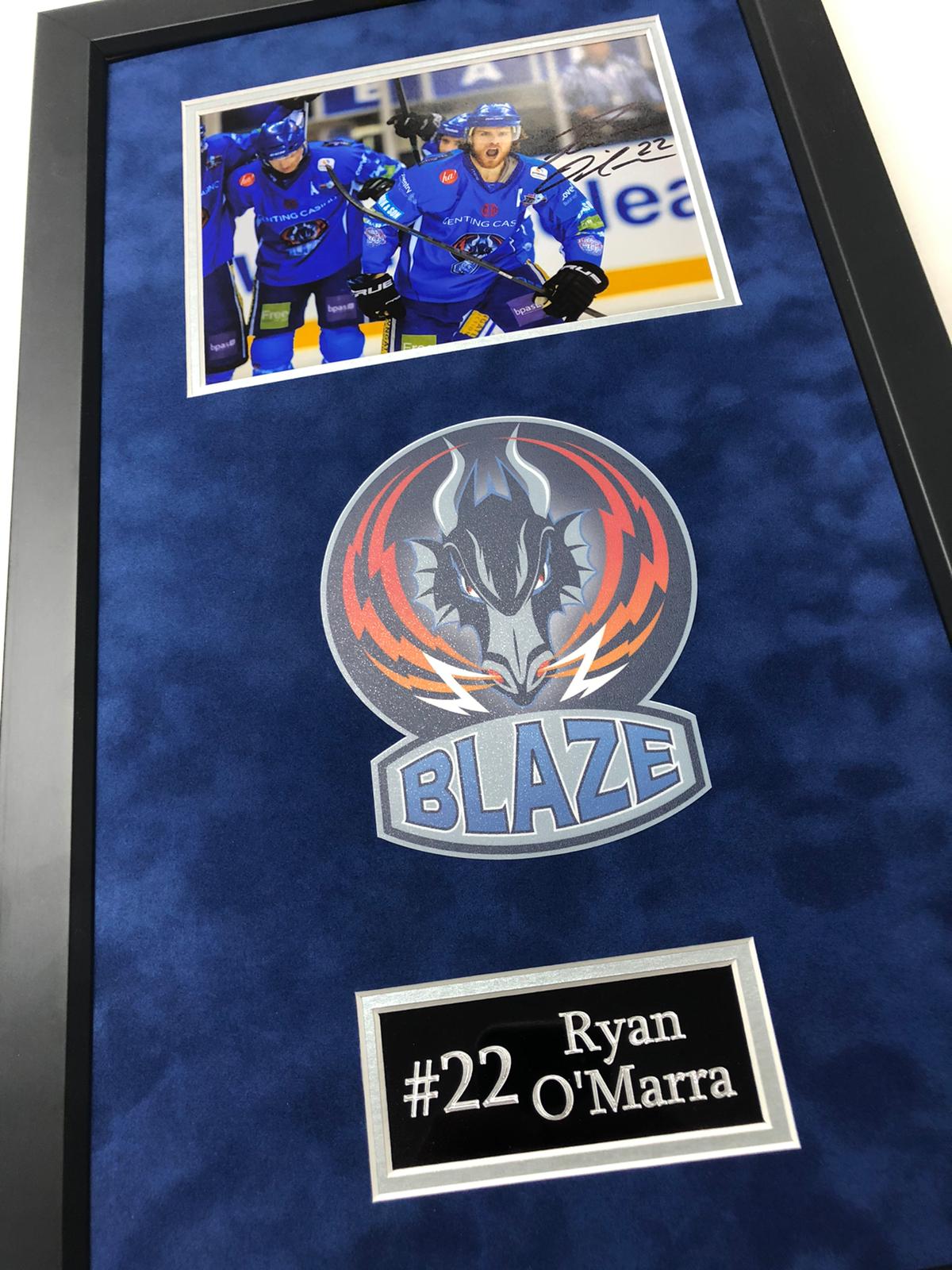 Ryan O'Marra - Coventry Blaze 2015 Play Off Winner Signed Frame