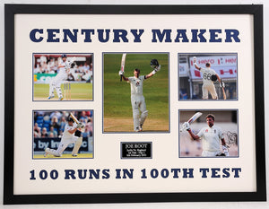 Joe Root - Century Maker - 100 runs in 100th Test signed Frame.