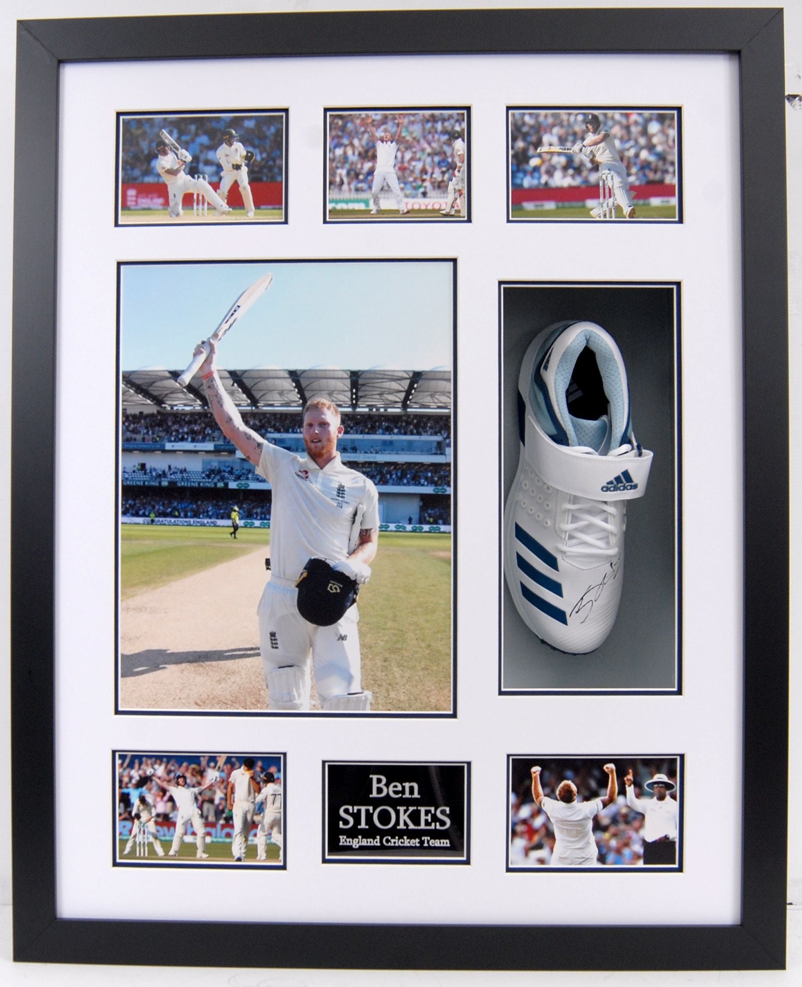 Ben Stokes Signed Mounted and Framed Boot