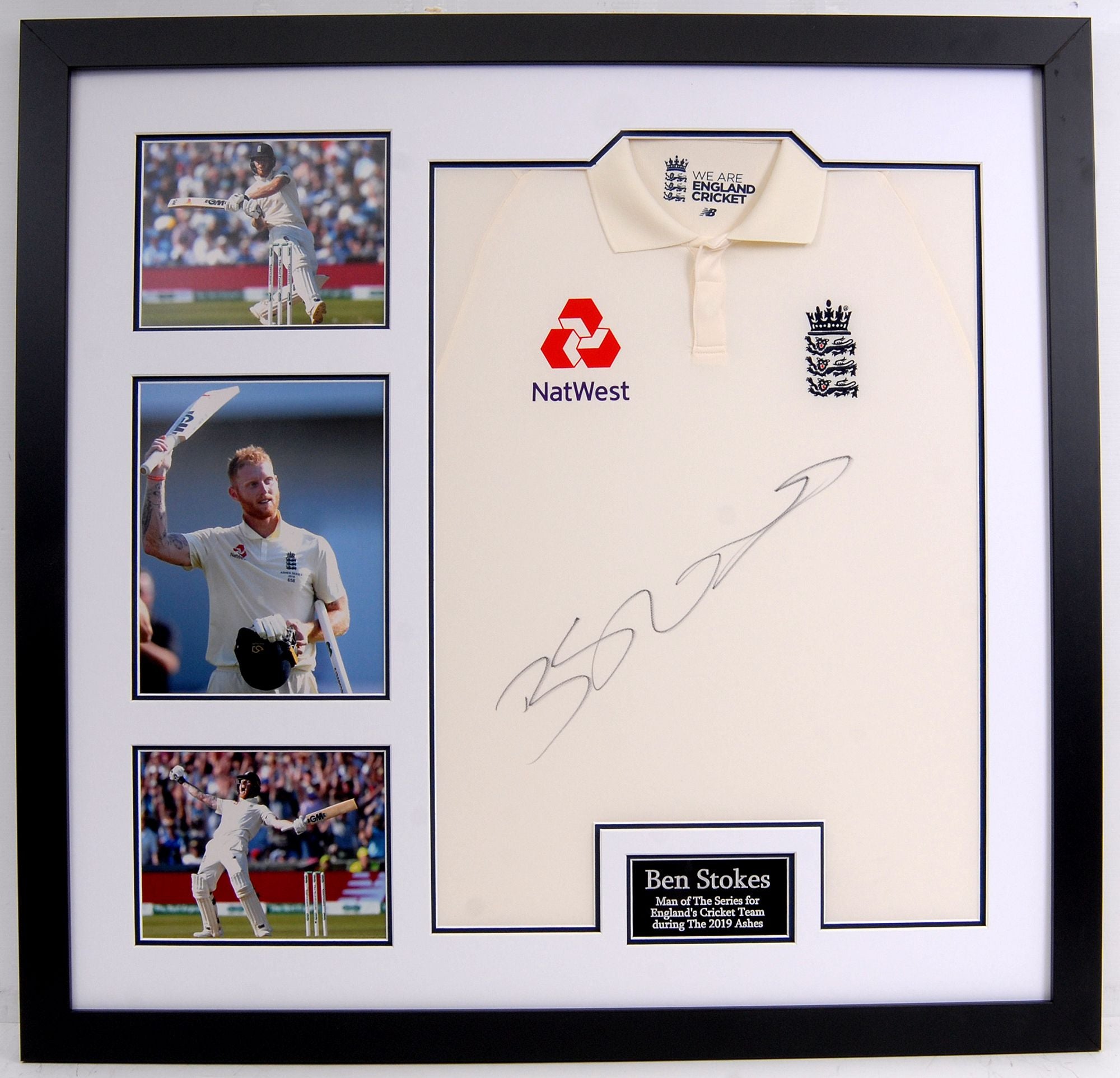 Ben Stokes Signed and Framed Shirt
