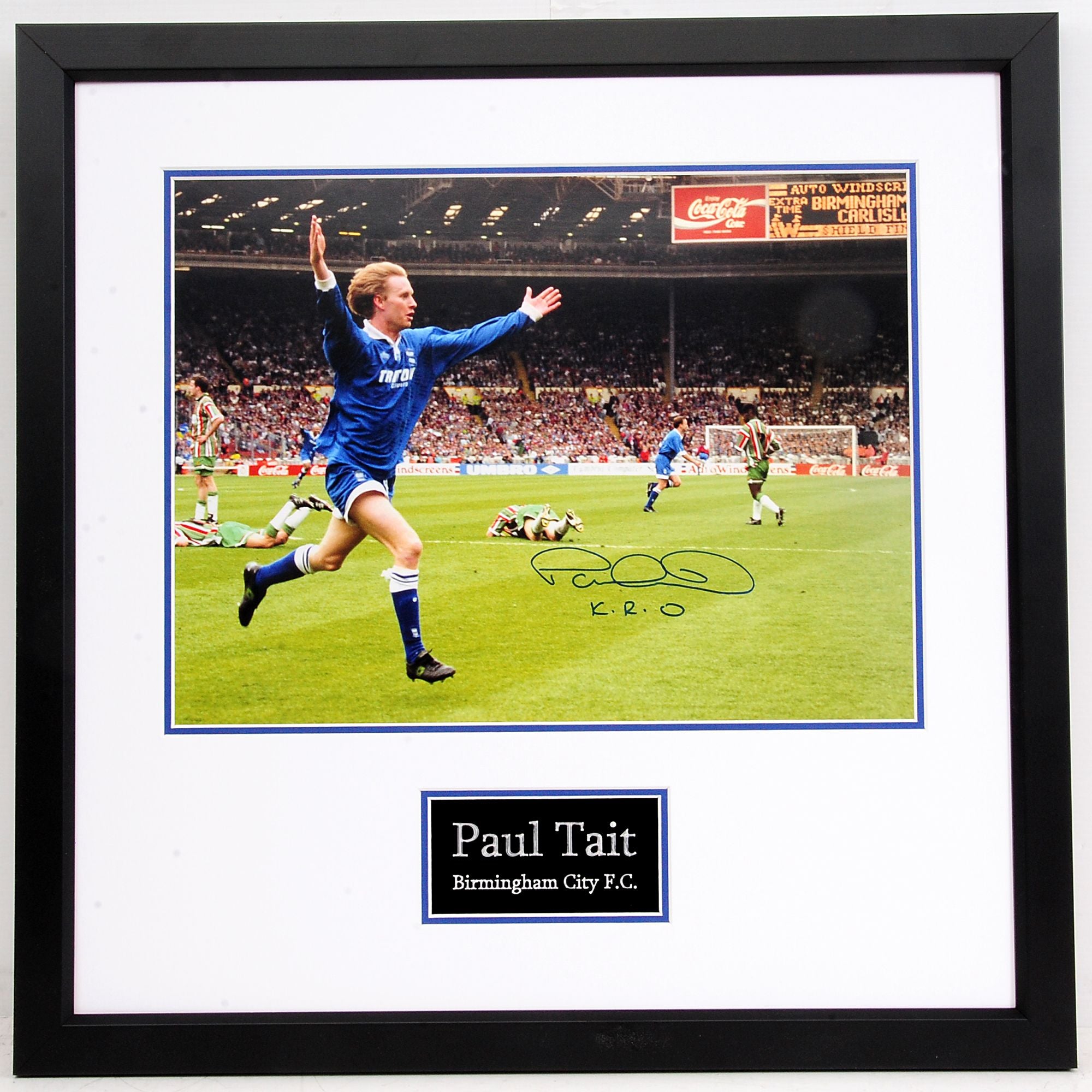 Paul Tait Birmingham City Wembley 1995 Golden Goal Frame - Framed and Unframed