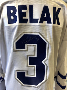 Wade Belak Hand Signed Toronto Maple Leafs Replica Jersey