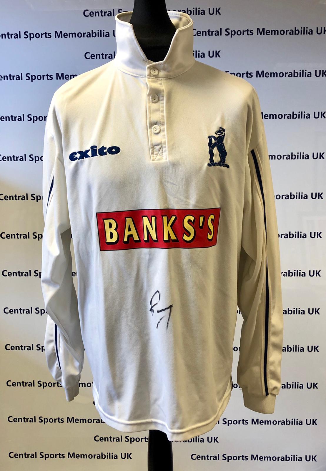 Trevor Penney, Game Worn, Hand Signed Warwickshire C.C.C Shirt