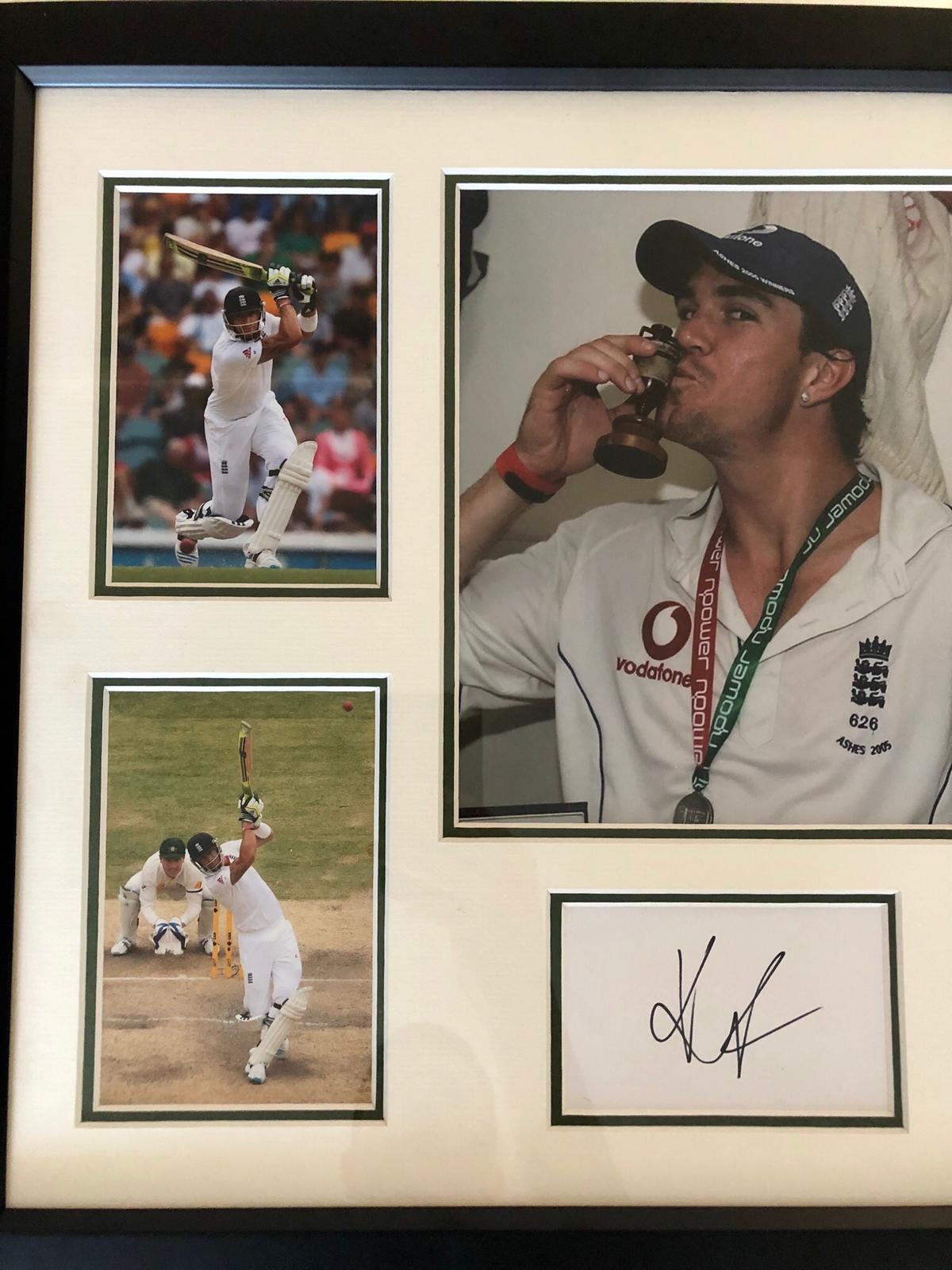 Kevin Pietersen Hand Signed Frame - England Cricket