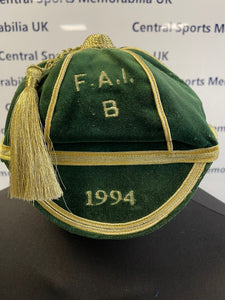 Jeff Kenna Irish B International Cap Awarded in 1994