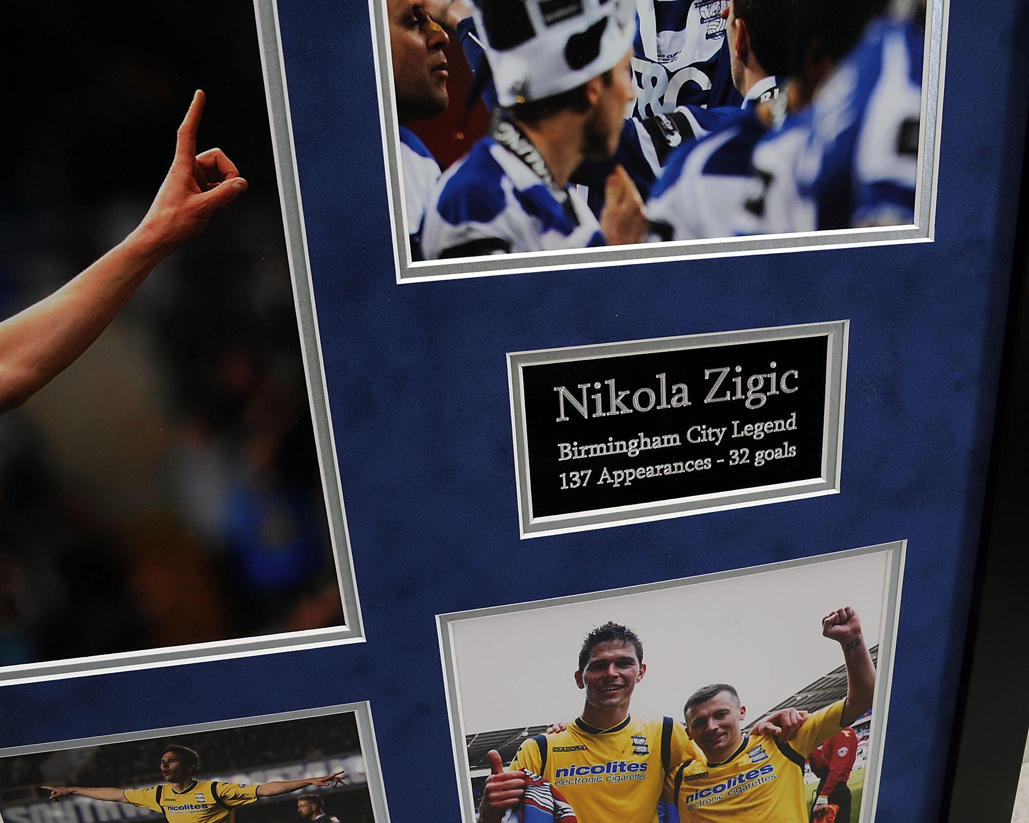 Nikola Zigic - Birmingham City Legend. Signed Frame