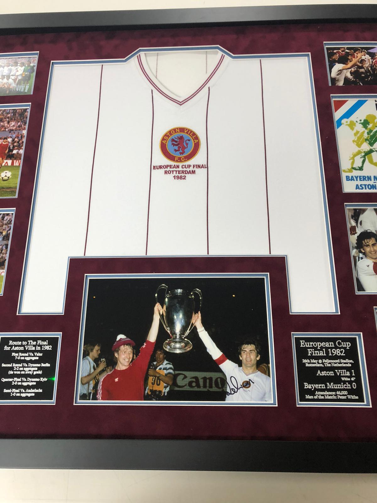 Signed Frame Aston Villa 1982 European Cup