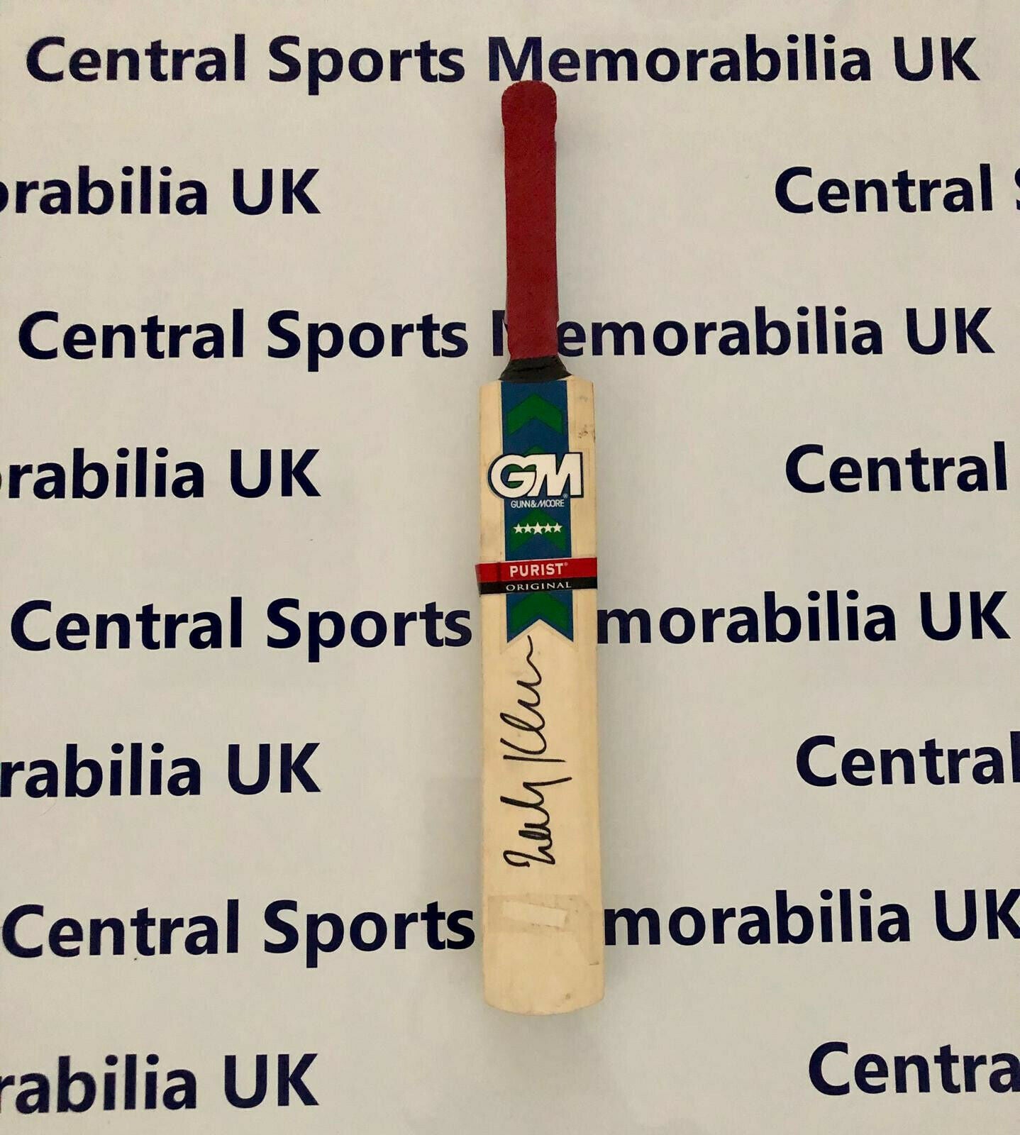 Miniature Signed Cricket Bat: Zaheer Khan, India