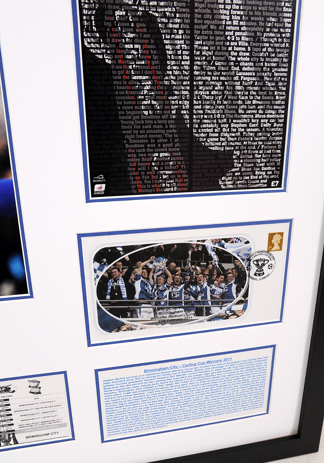 NEW! Signed and Framed Stephen Carr Carling Cup 2011 Frame