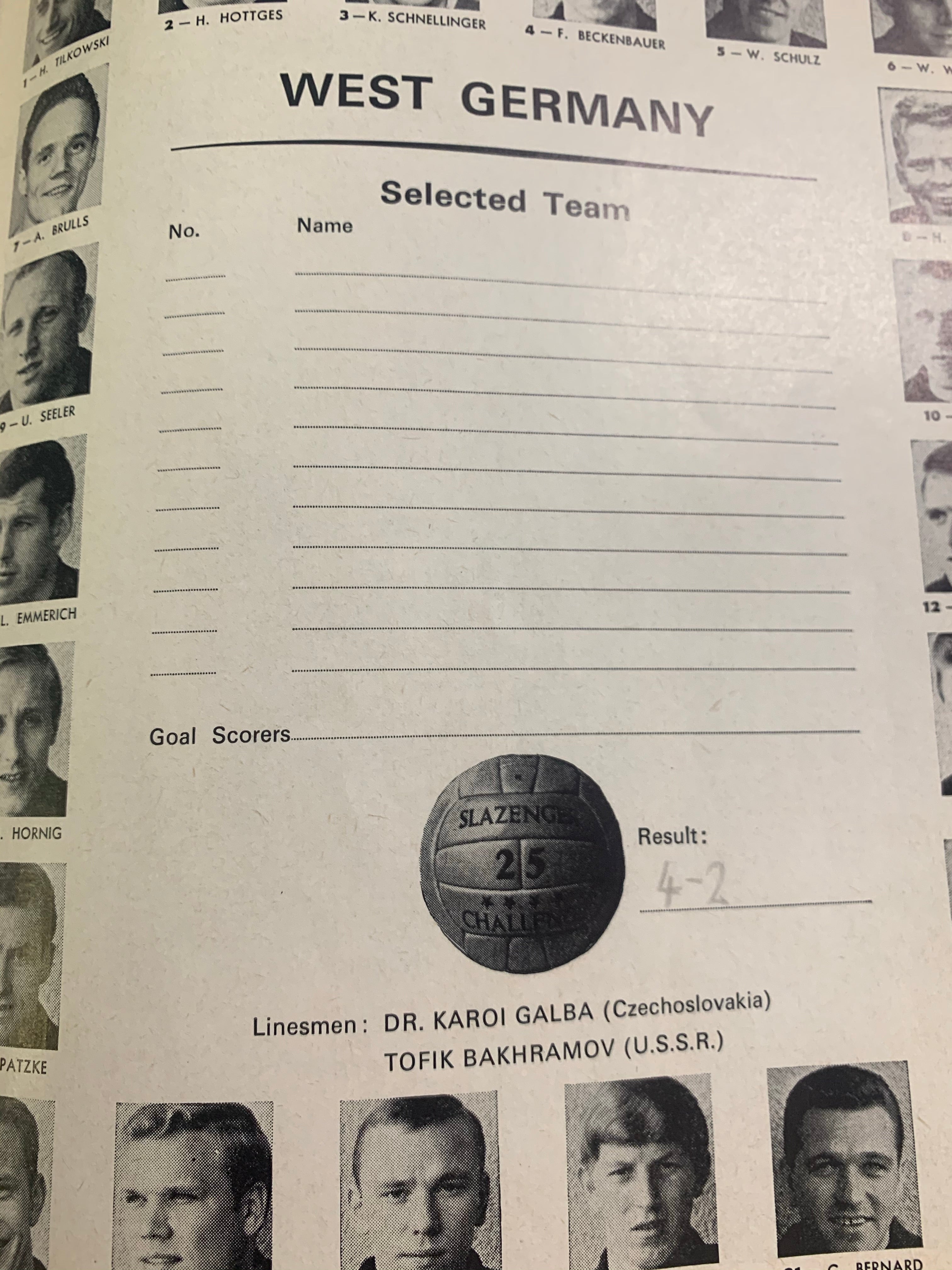 Original 1966 World Cup Final Programme