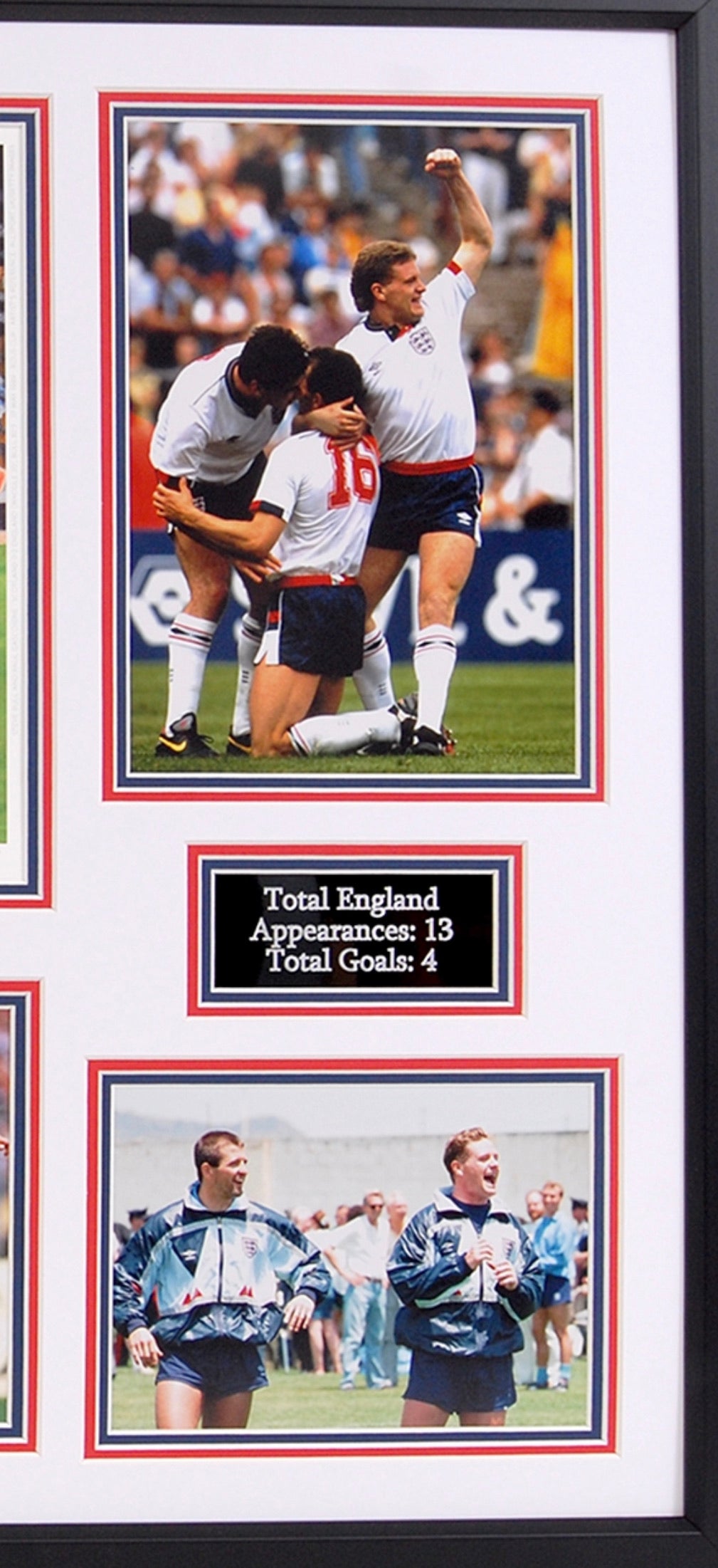 Steve Bull and Paul Gascoigne Signed Frame - Bully's First England Goal. Limited Edition