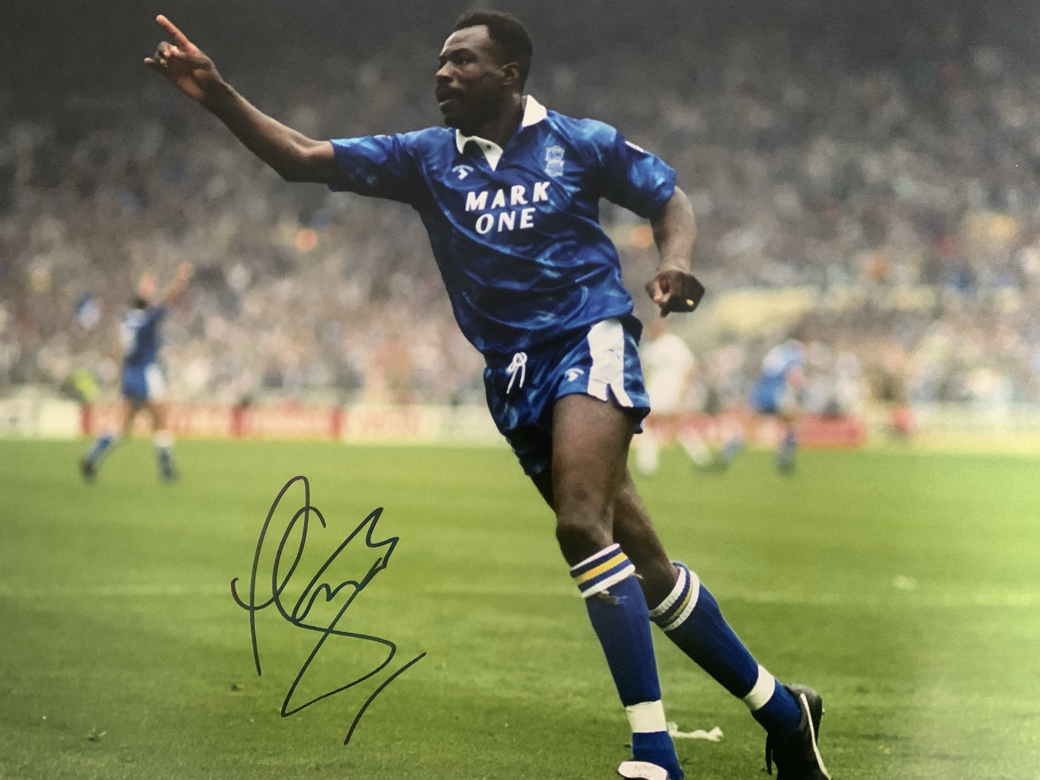ON THIS DAY IN HISTORY SPECIAL OFFER! Today only! John Gayle Unframed Signed Leyland Daf Cup Final 16 x 12" colour photo