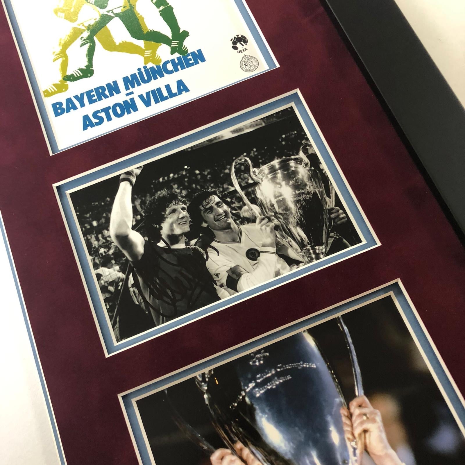 Aston Villa 1982 European Cup Frame - Signed by Peter Withe, Nigel Spink and Alan Evans
