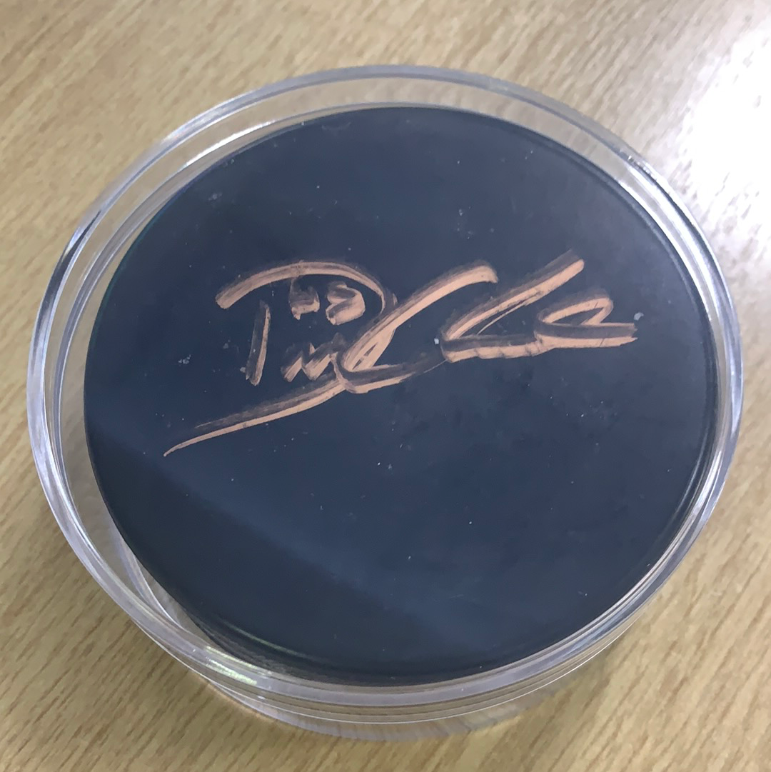 David Clarke Signed EIHL Play Off 2013 Play Off Puck in Display Case.