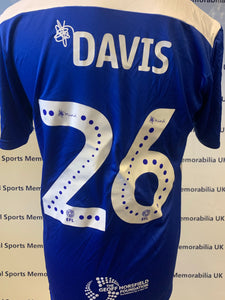 David Davis Match Issue Shirt vs Derby 19/04/19 - Rare - Geoff Horsfield Foundation Sponsor
