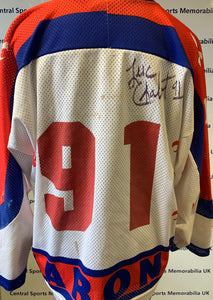 Luc Chabot Solihull Barons Game Worn and Signed Shirt, with COA - early 90s