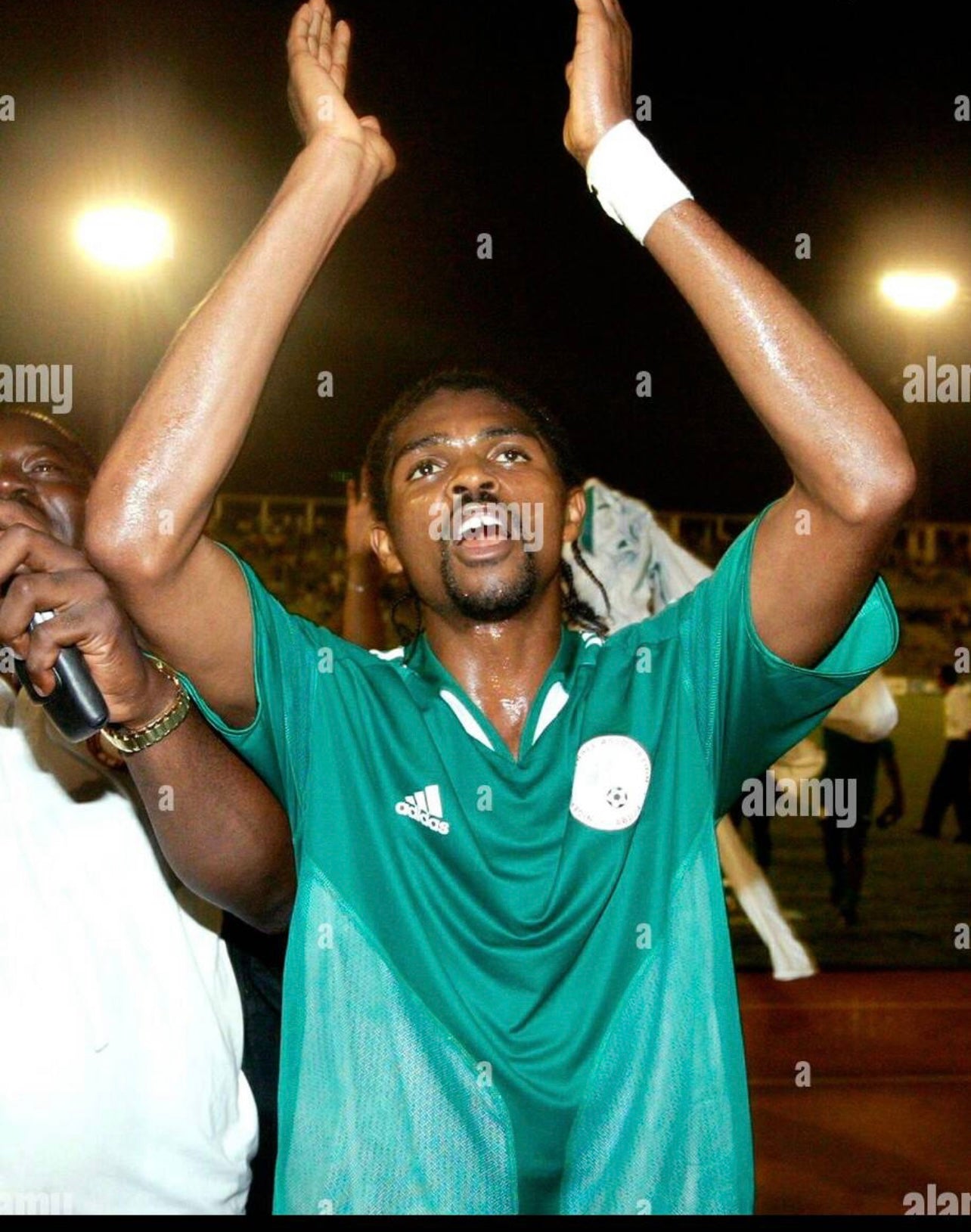 Nwankwo Kanu Match Worn and Signed Nigeria shirt 2004-2006.