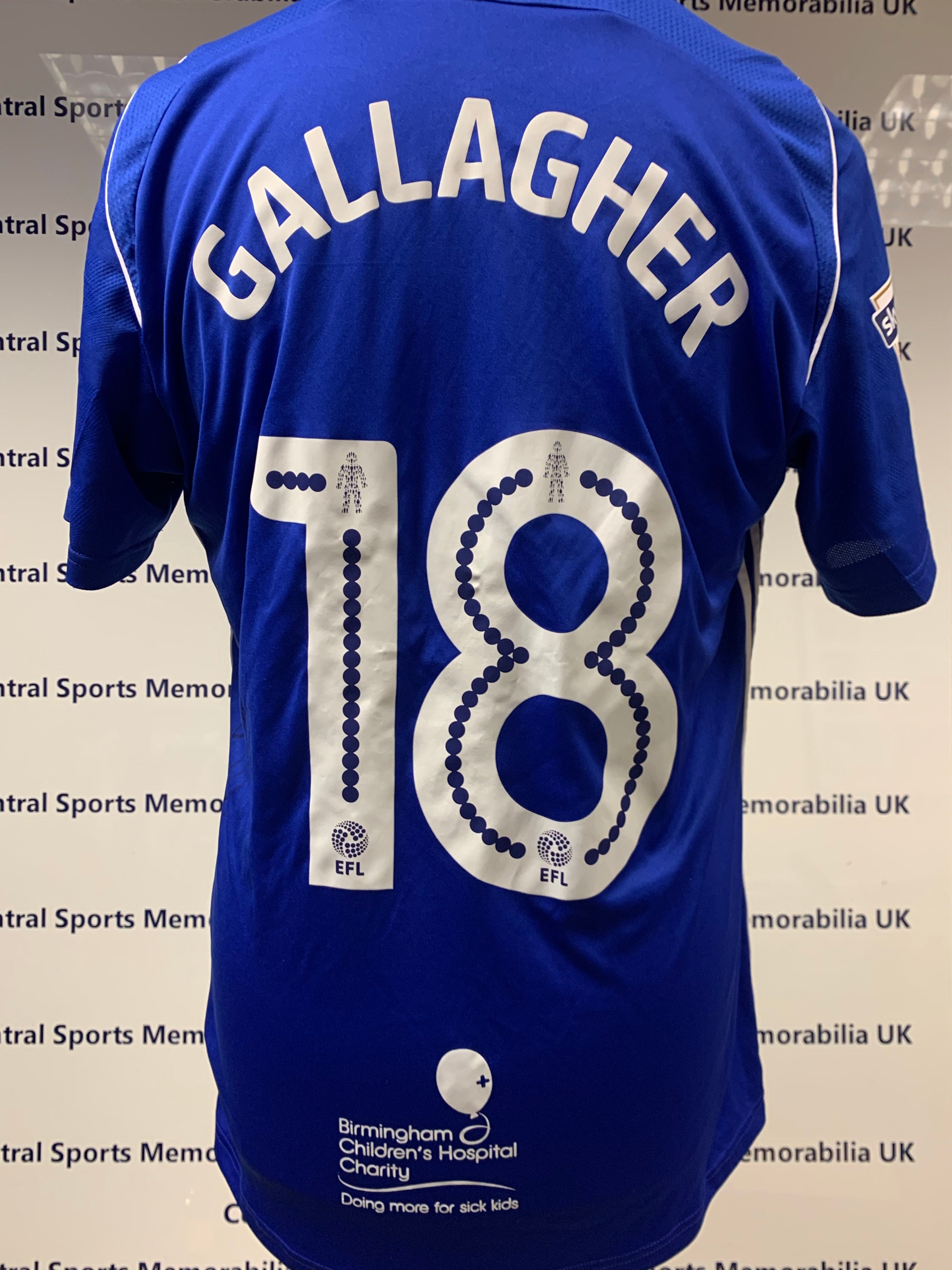 Sam Gallagher Birmingham City Match Issue Shirt vs Wolves 04/12/17 - Special Rare Shirt