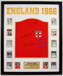 England 1966 Frame Signed by Geoff Hurst and Martin Peters (item has a slight mark please read description)