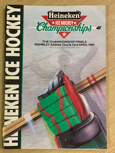 Heineken Ice Hockey Championships 1989 Weekend Programme