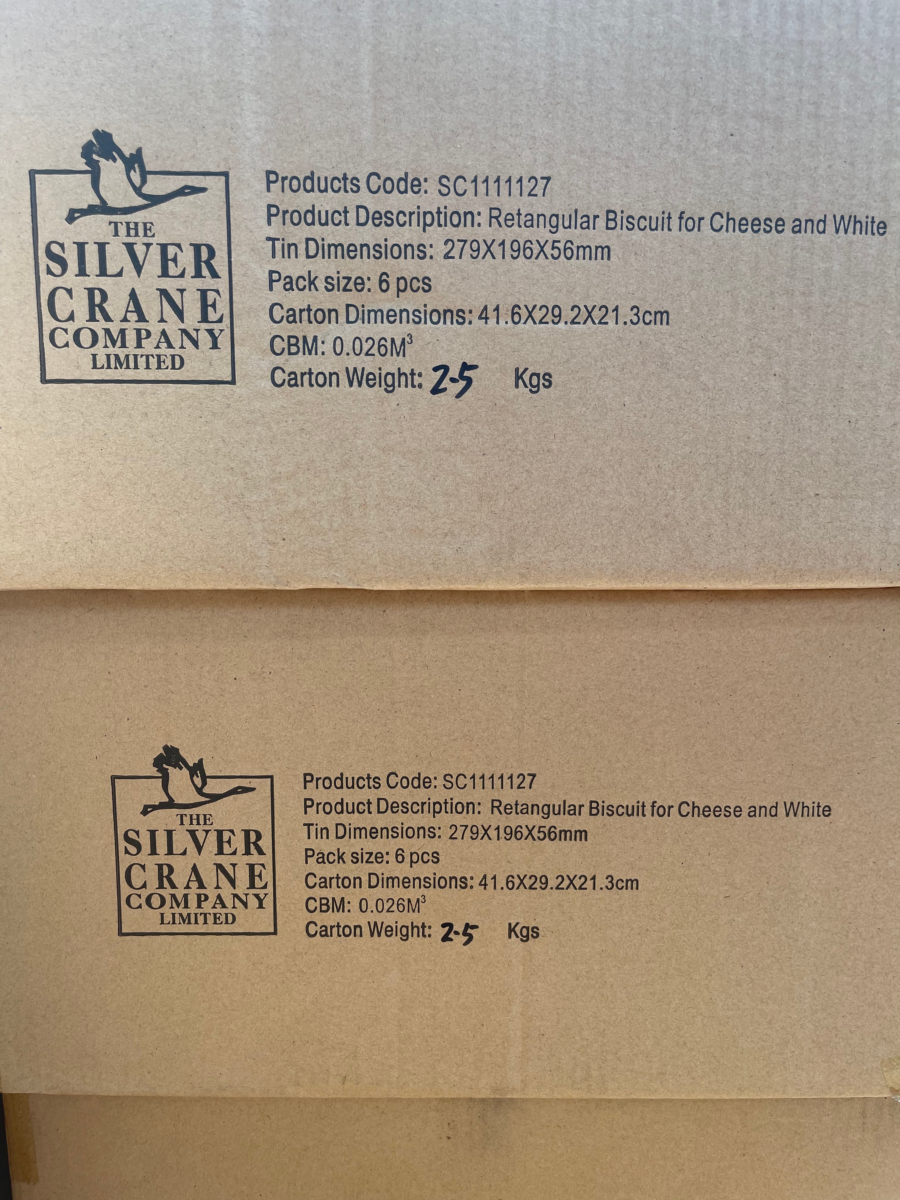 Silver Crane Company Biscuits for Cheese Tins