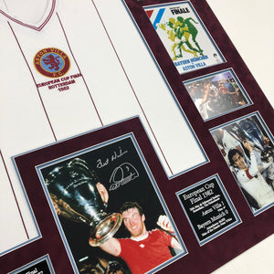 Aston Villa 1982 European Cup Frame - Signed by Peter Withe and Nigel Spink