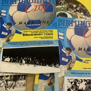 Birmingham City Programmes Home and Away - Season 1989-1990