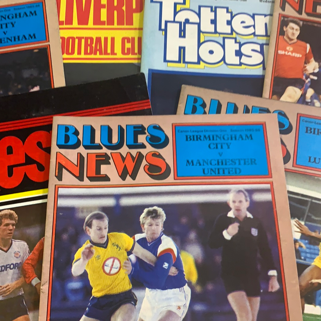 Birmingham City Programmes Home and Away - Season 1985-1986
