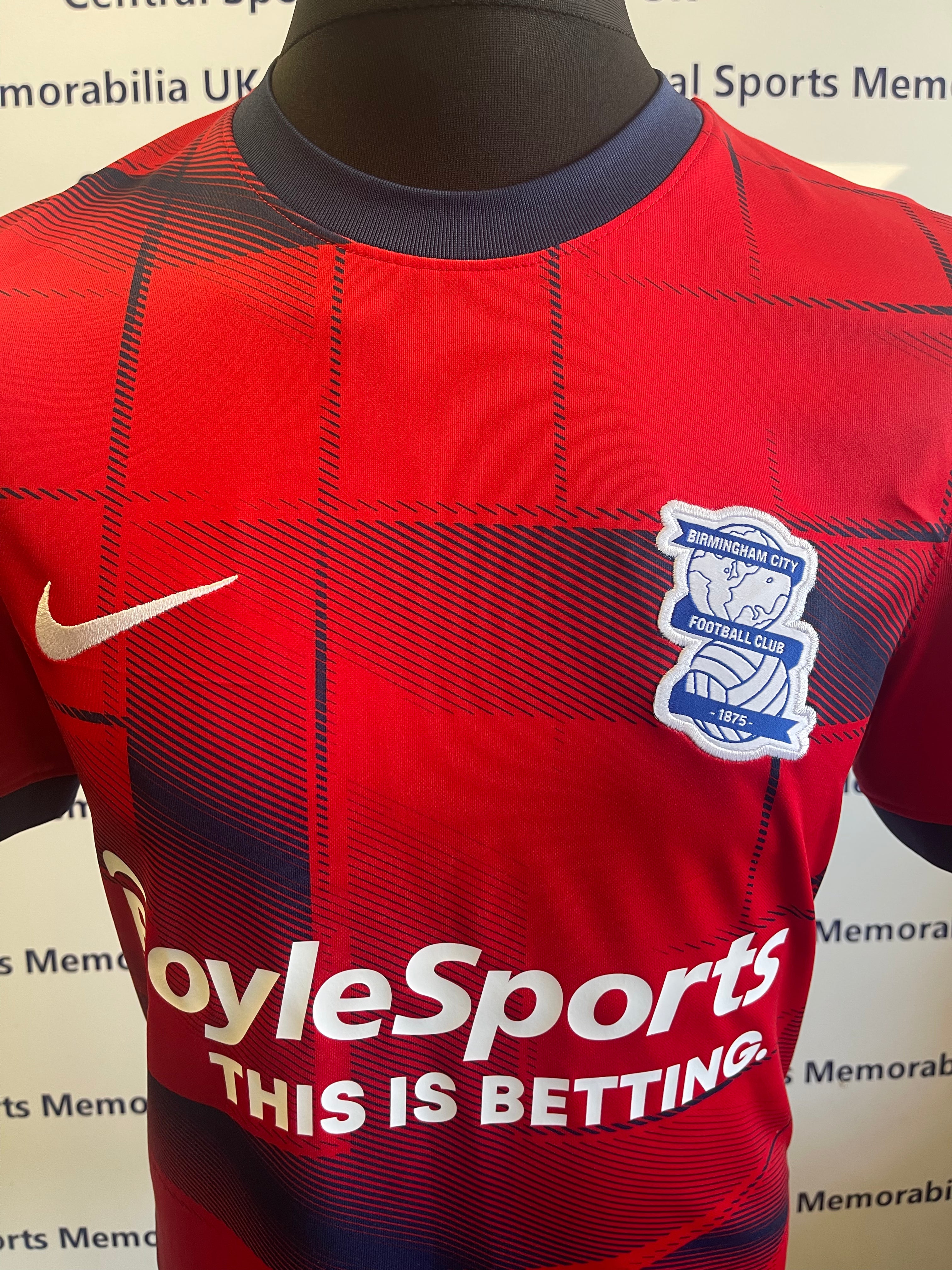 * SALE * Ryan Woods Birmingham City Match Issue Shirt  - Away
