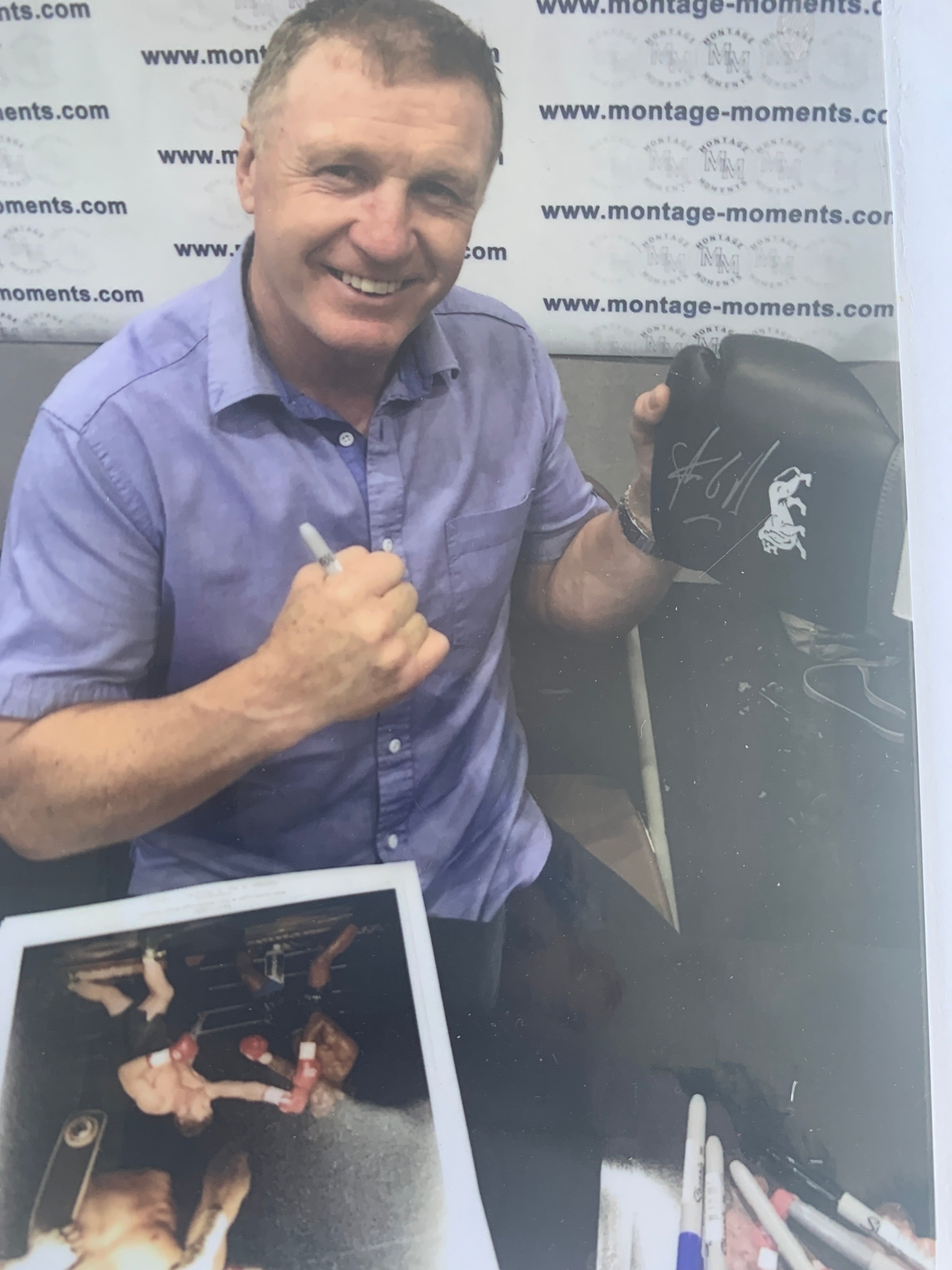 Steve Collins signed Boxing Glove with COA and Free UK Delivery
