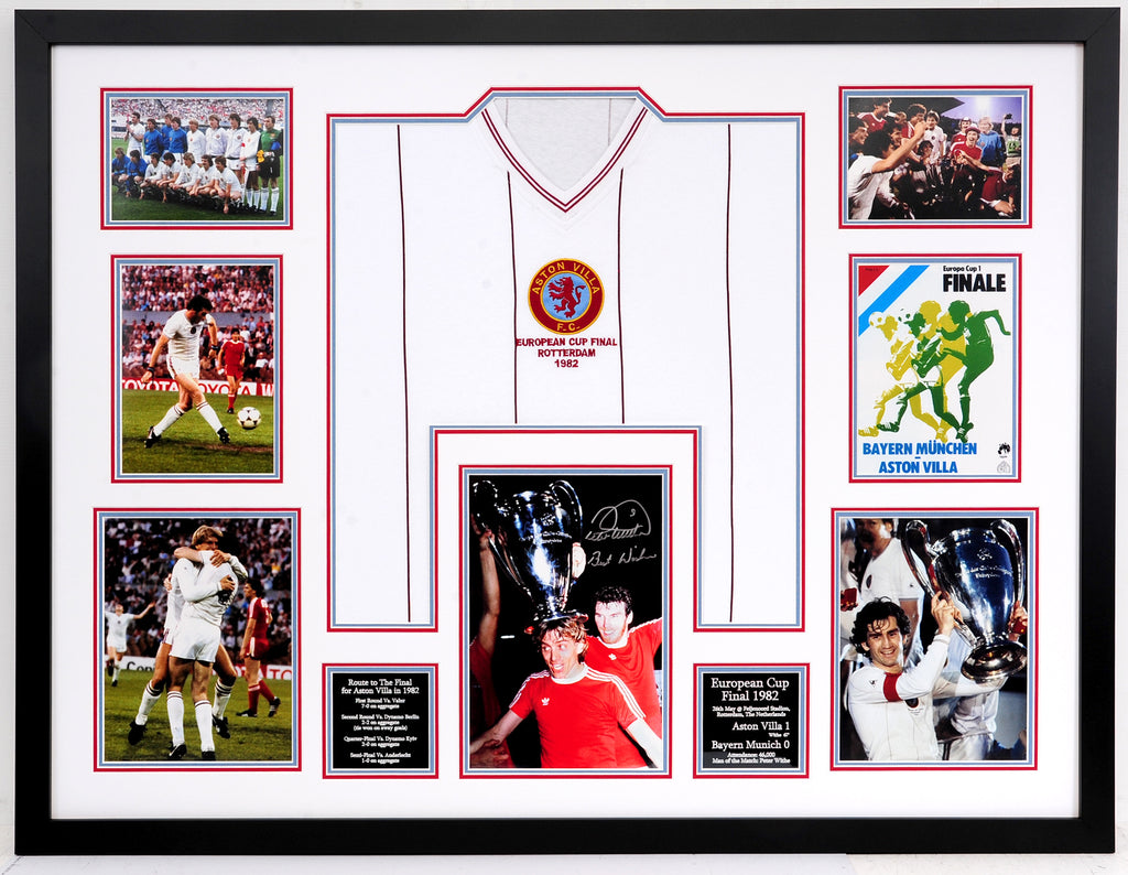 Peter Withe Signed 1982 European Cup Frame