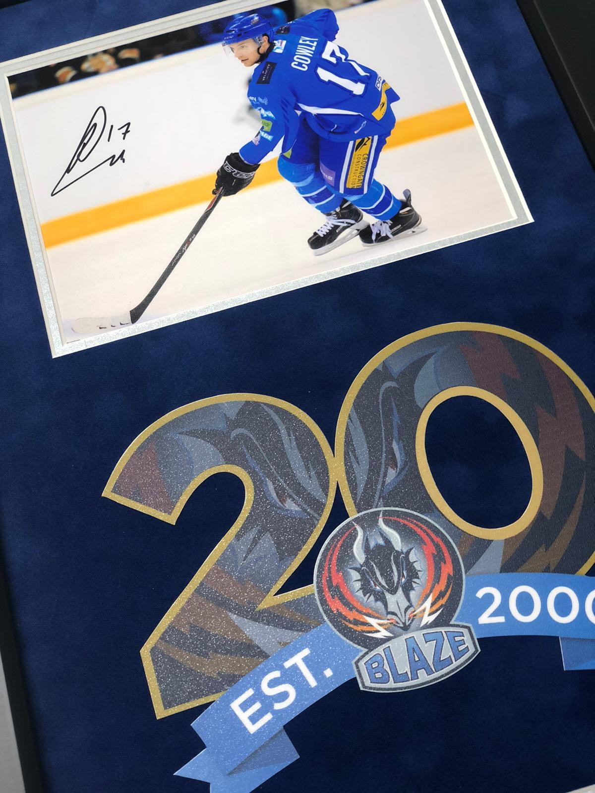 Russ Cowley Coventry Blaze Play Off Winner Signed Frame