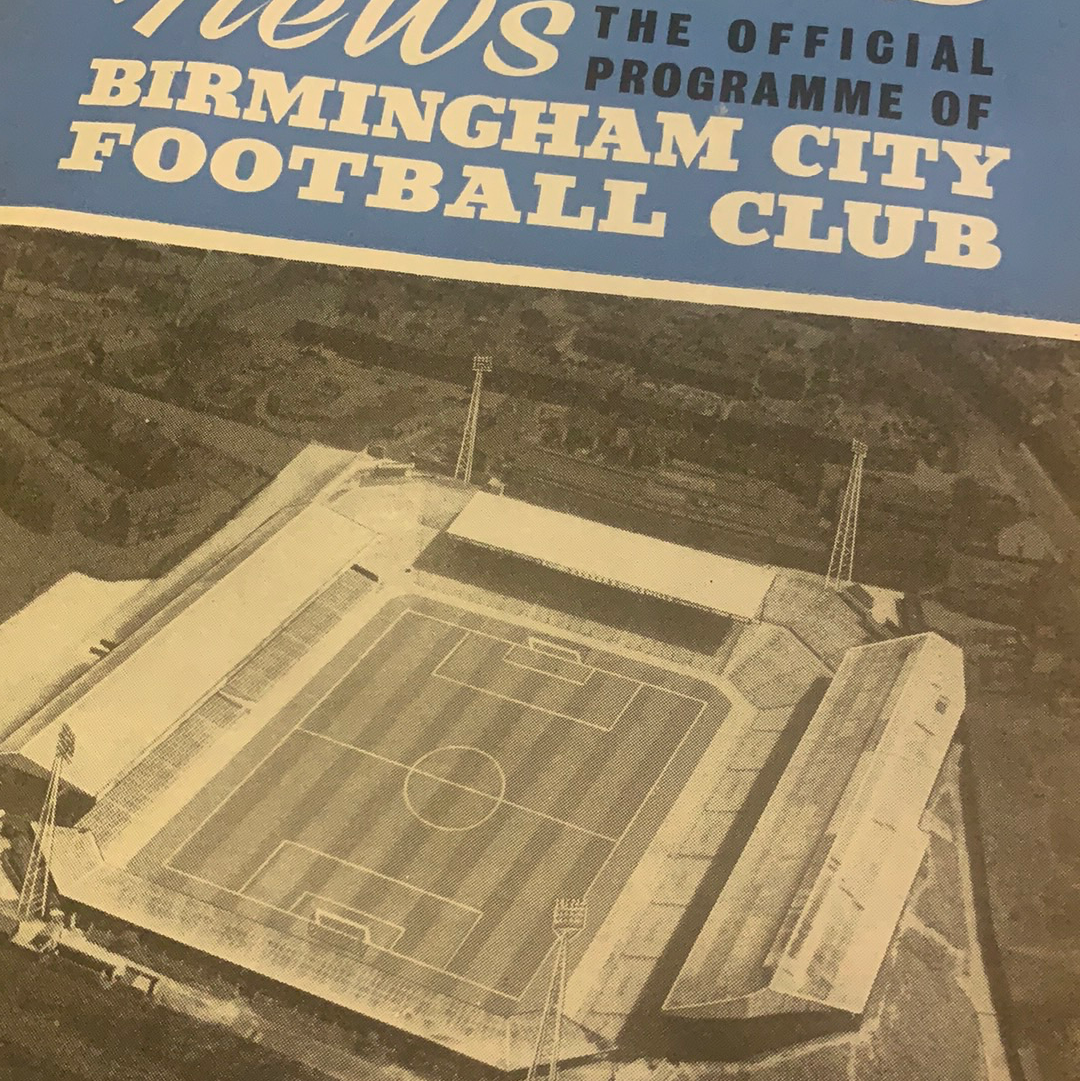 Birmingham City Programmes Home and Away - Season 1964-1965