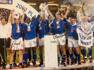Birmingham City 2002 Play off winners photo signed by Paul Devlin and Jeff Kenna