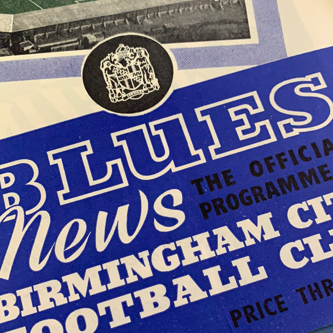 Birmingham City Programmes Home and Away - Season 1959-1960