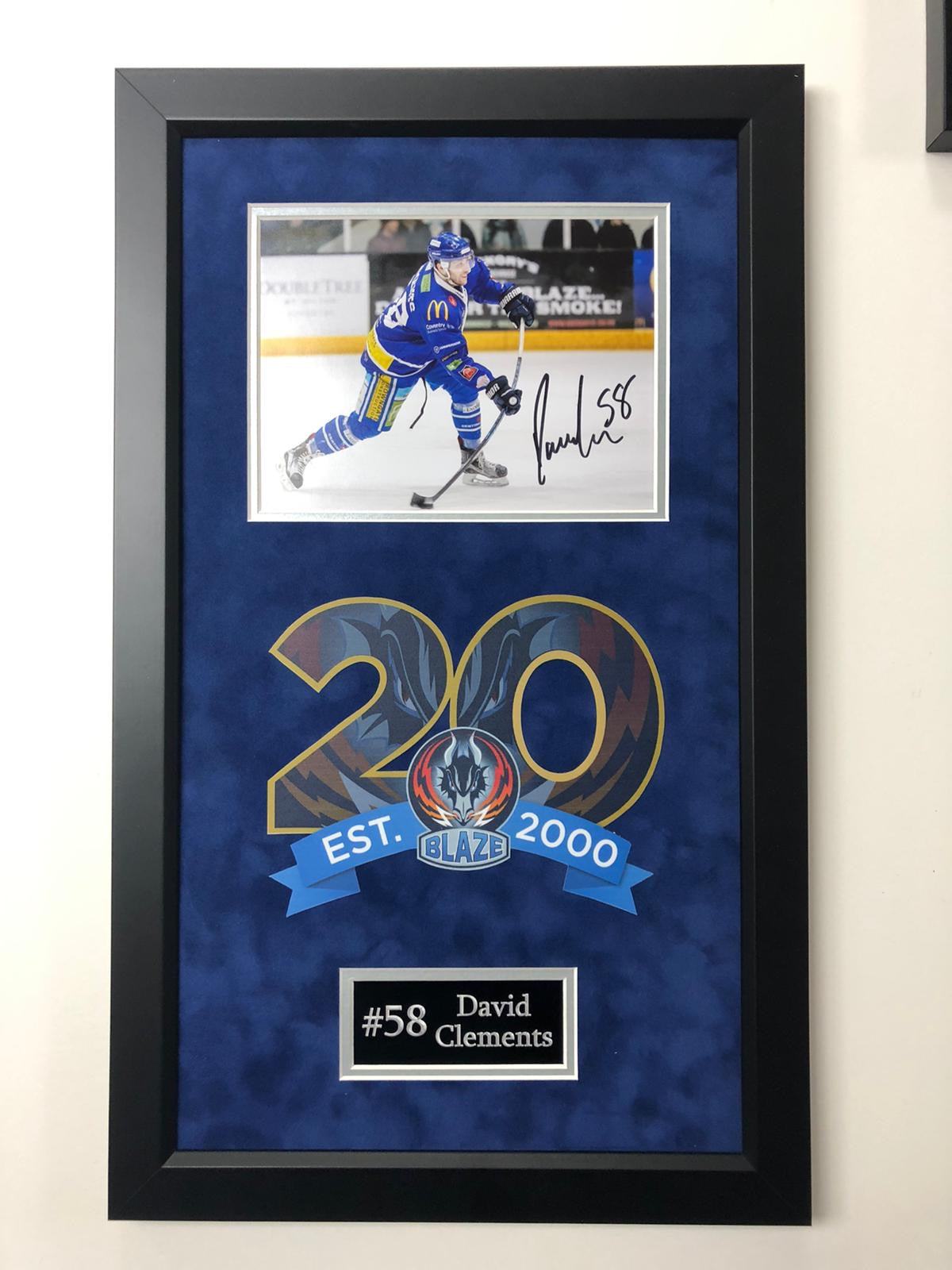 David Clements Coventry Blaze Signed Frame