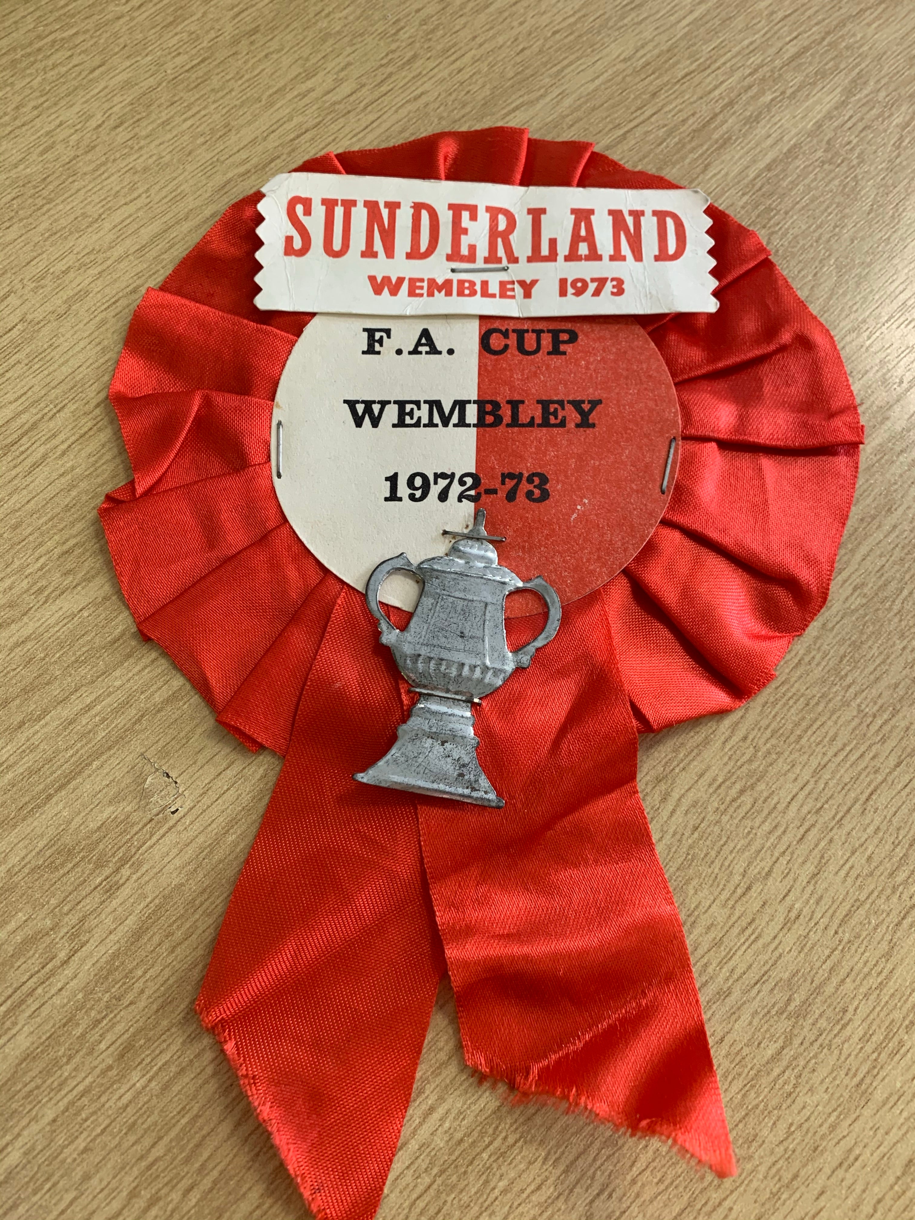 Sunderland Cup Final Rosettes x 2 - Very Rare!