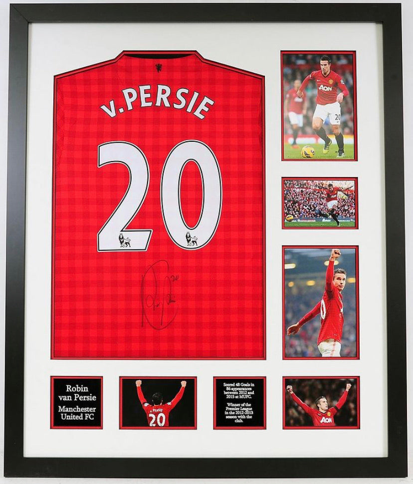 Signed Robin van Persie Manchester United Framed Shirt