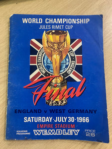 Original 1966 World Cup Final Programme