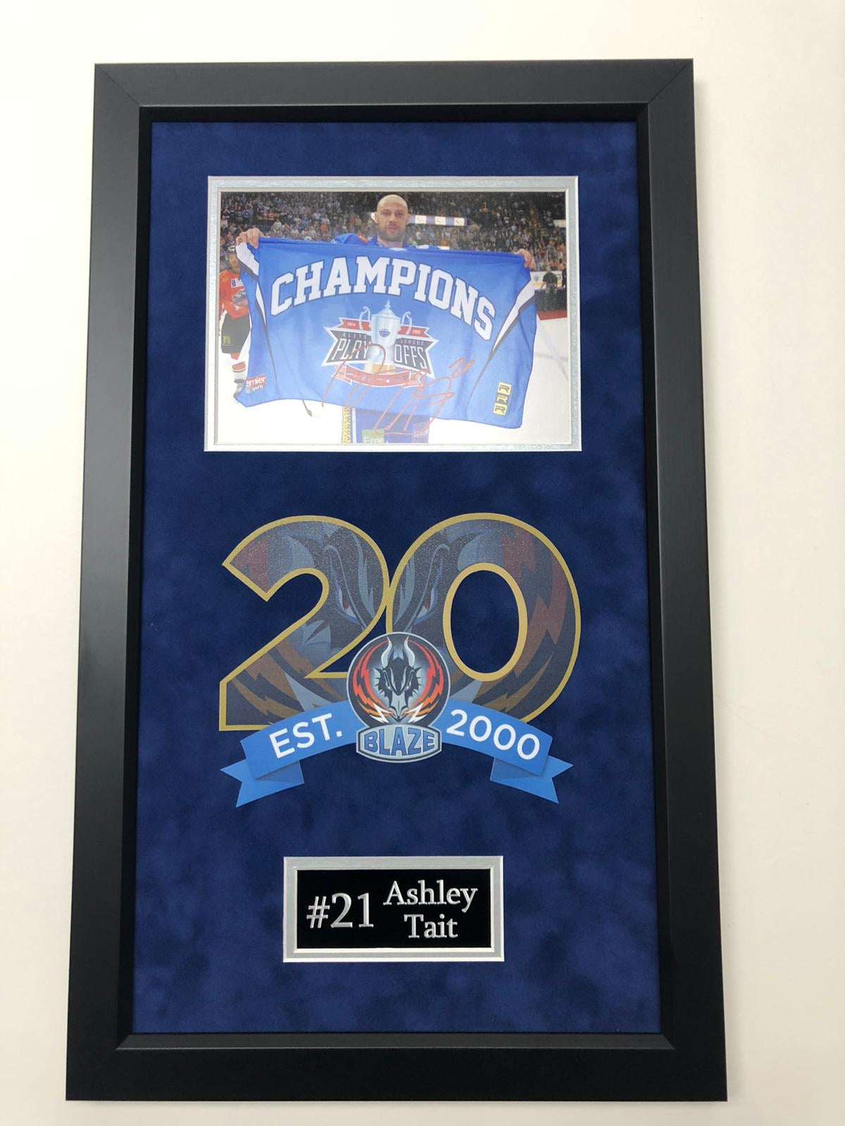 Ashley Tait Play Off Winner Signed Frame 