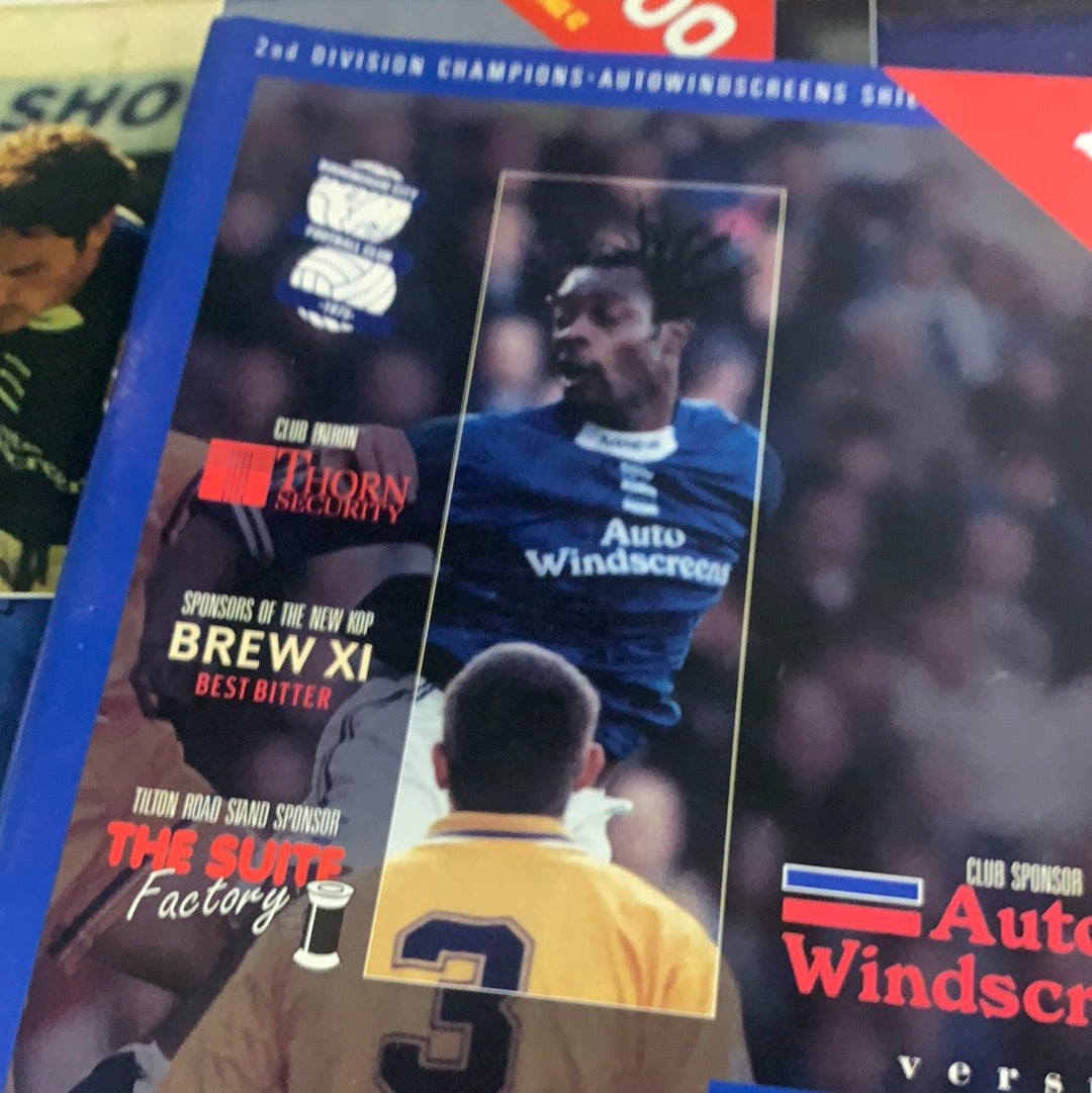 Birmingham City Programmes Home and Away - Season 1995-1996