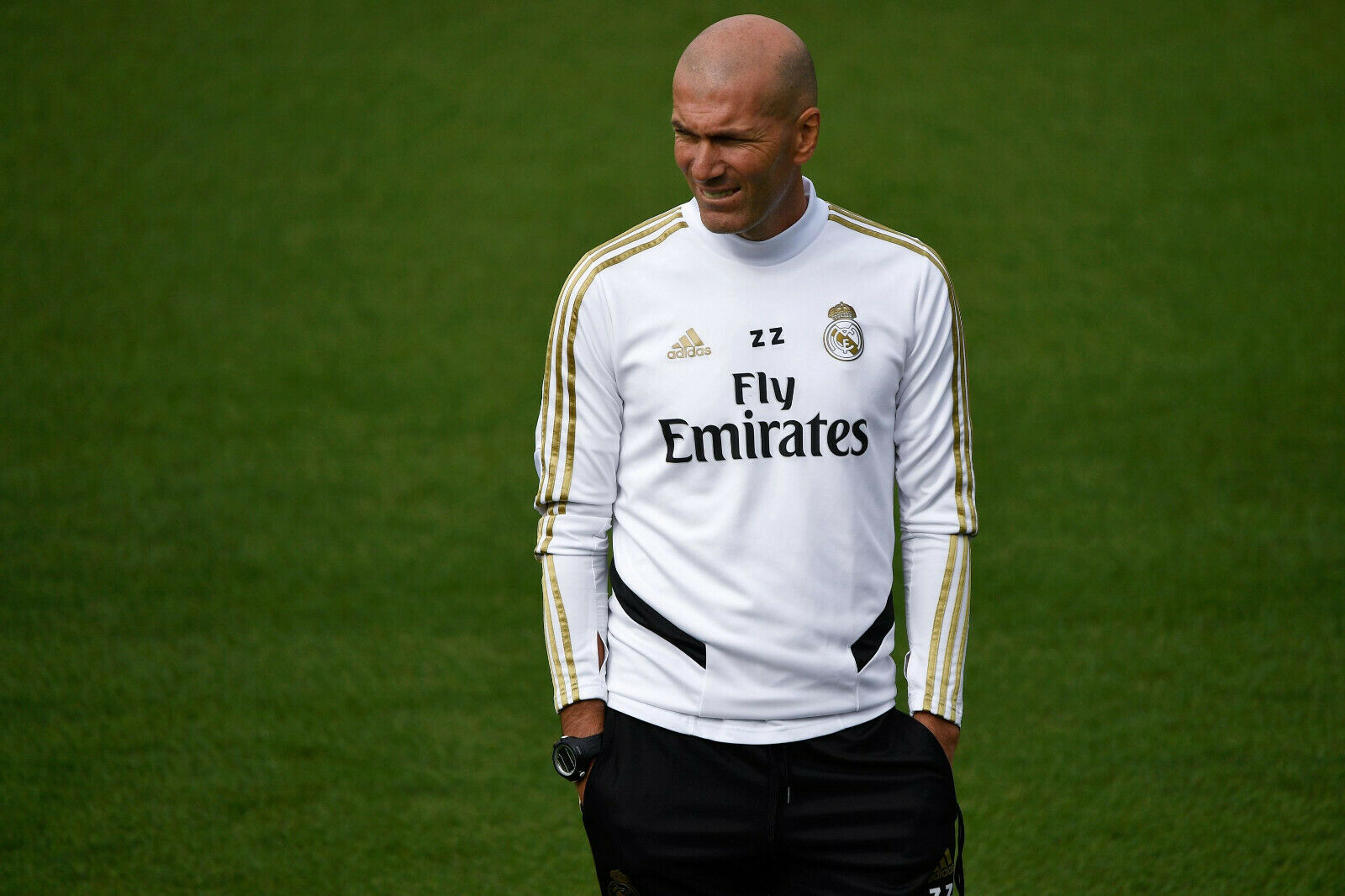 Rare Zinedine Zidane Match Issue Real Madrid Training Sweater, as worn by Zidane